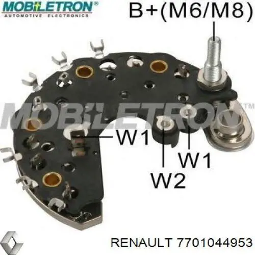 Compre 7701044953 Renault (RVI) Eixo de diodos do gerador