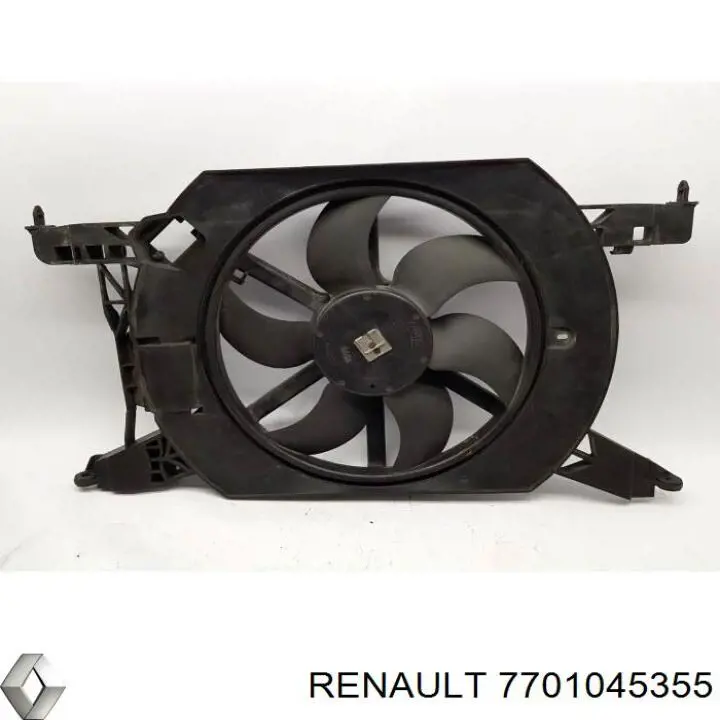 7701045355 Renault (RVI) Ventilador elétrico de esfriamento montado (motor + roda de aletas)