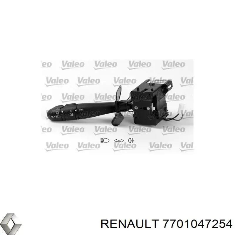 7701047254 Renault (RVI) Comutador esquerdo instalado na coluna da direção