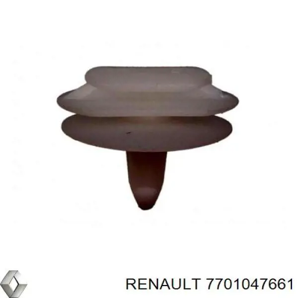 7701047661 Renault (RVI) Braçadeira (cápsula) de fixação de moldura da porta