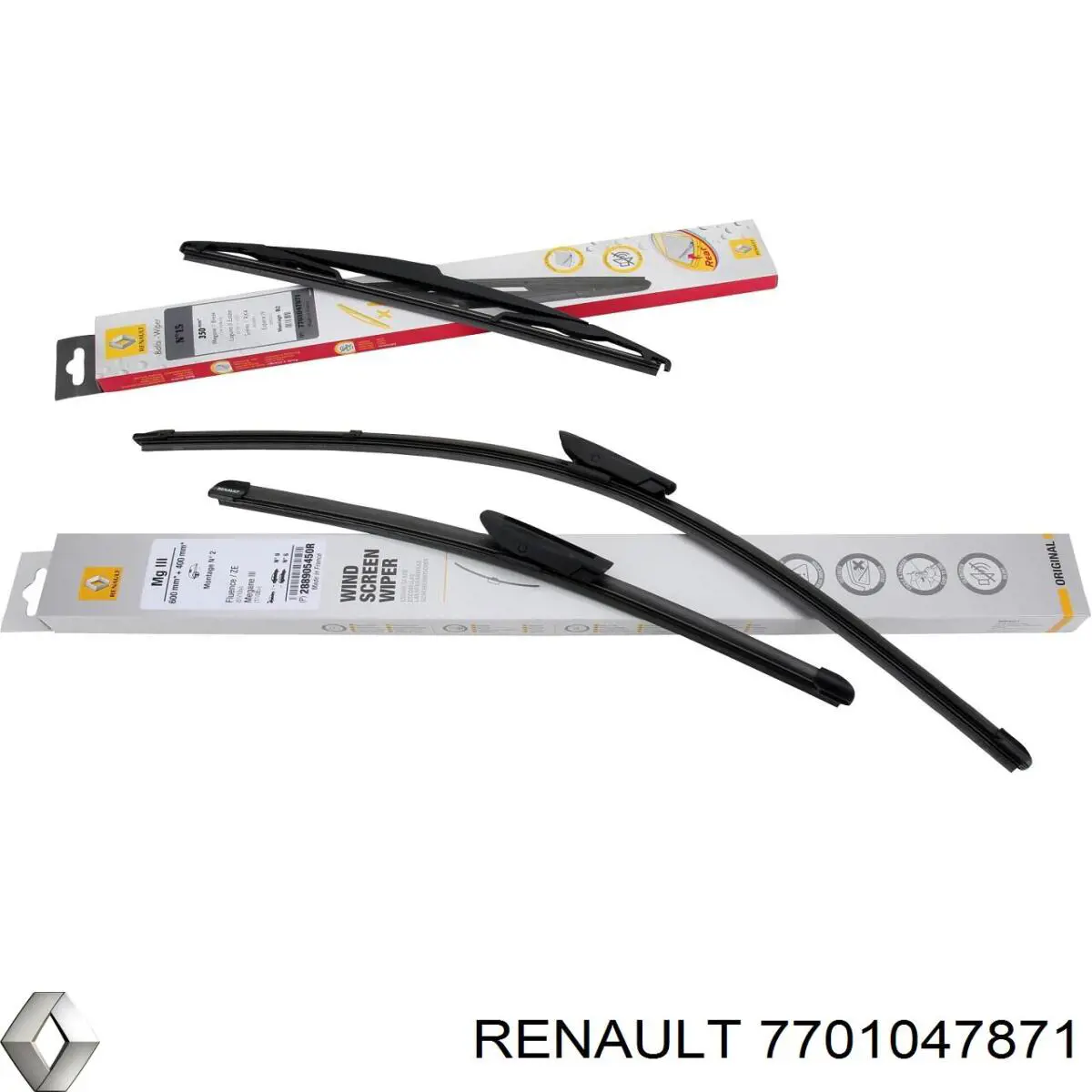 Compre 7701047871 Renault (RVI) Limpa-pára-brisas de vidro traseiro