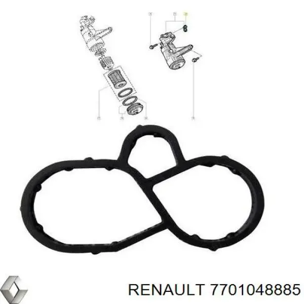 Vedante de adaptador do filtro de óleo Renault (RVI) 7701048885 preço, a partir de 3,34 USD