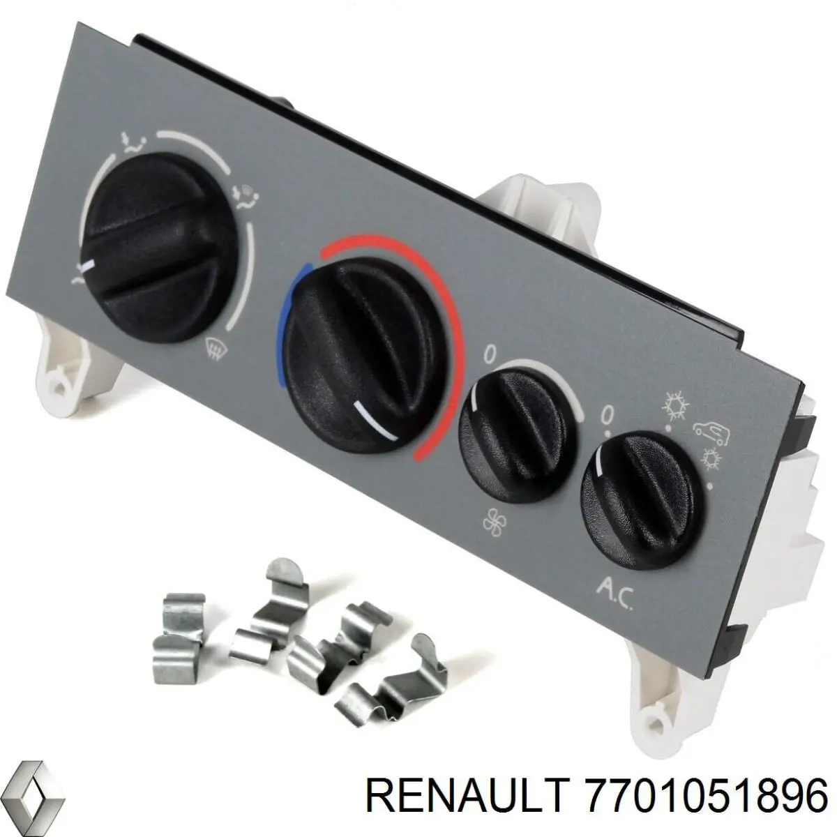 Unidade de controlo dos modos de aquecimento/condicionamento Renault (RVI) 7701051896 preço, a partir de 255,50 USD