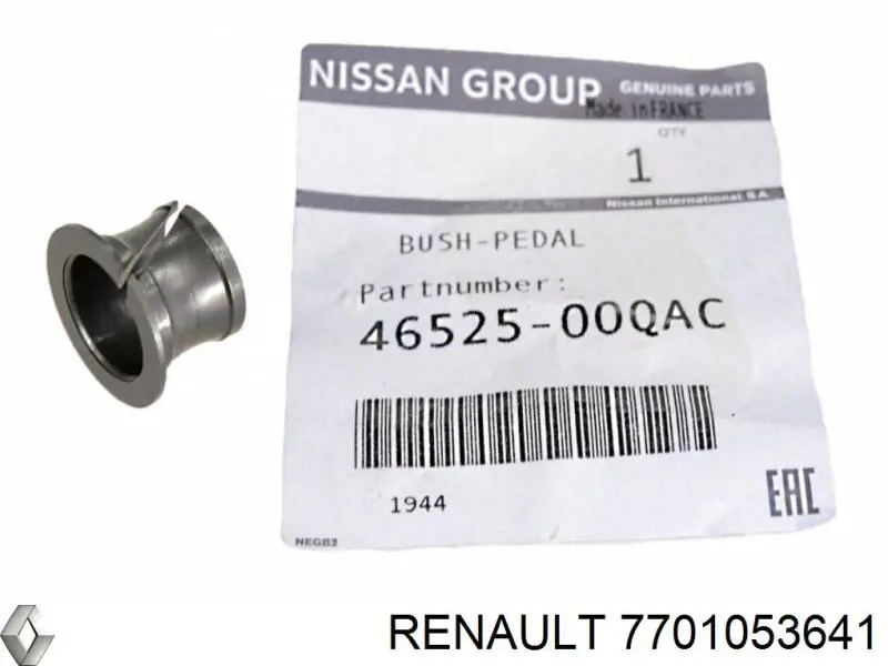 Compre 7701053641 Renault (RVI) Bucha do eixo de pedal de embraiagem