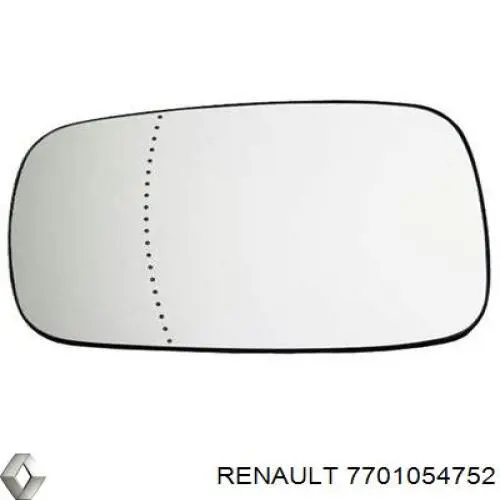 Elemento espelhado do espelho de retrovisão esquerdo Renault (RVI) 7701054752 preço, a partir de 8,57 USD