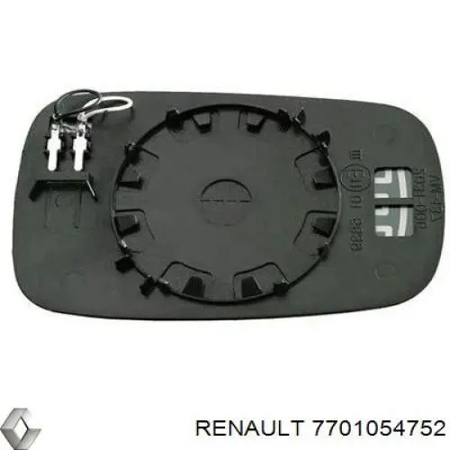 Compre 7701054752 Renault (RVI) Elemento espelhado do espelho de retrovisão esquerdo