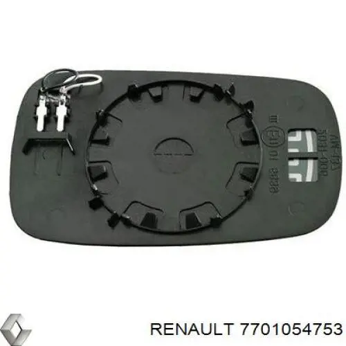 Compre 7701054753 Renault (RVI) Elemento espelhado do espelho de retrovisão direito