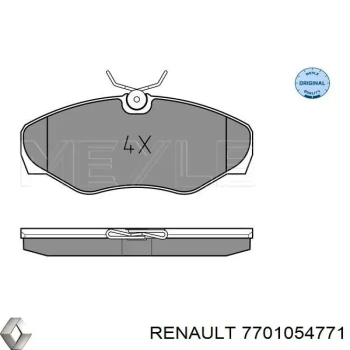 Sapatas do freio dianteiras de disco Renault (RVI) 7701054771 preço, a partir de 29,98 USD