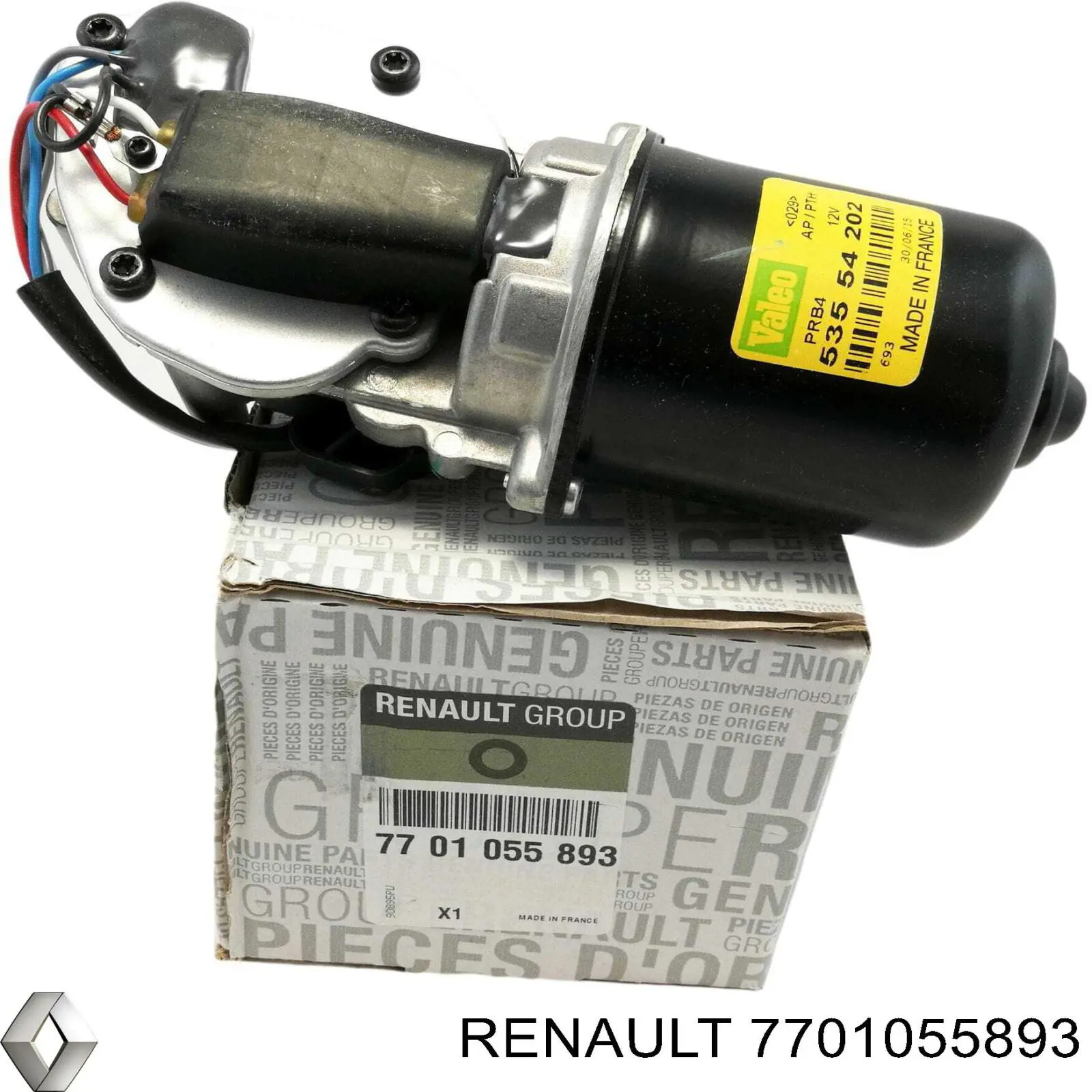 Compre 7701055893 Renault (RVI) Motor de limpador pára-brisas do pára-brisas