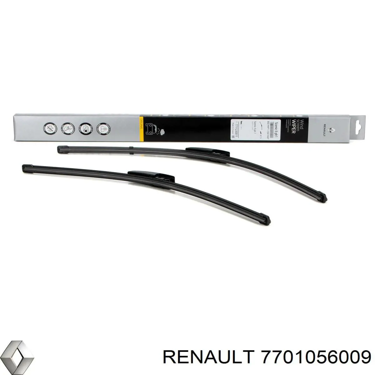 Compre 7701056009 Renault (RVI) Braço de limpa-pára-brisas do pára-brisas