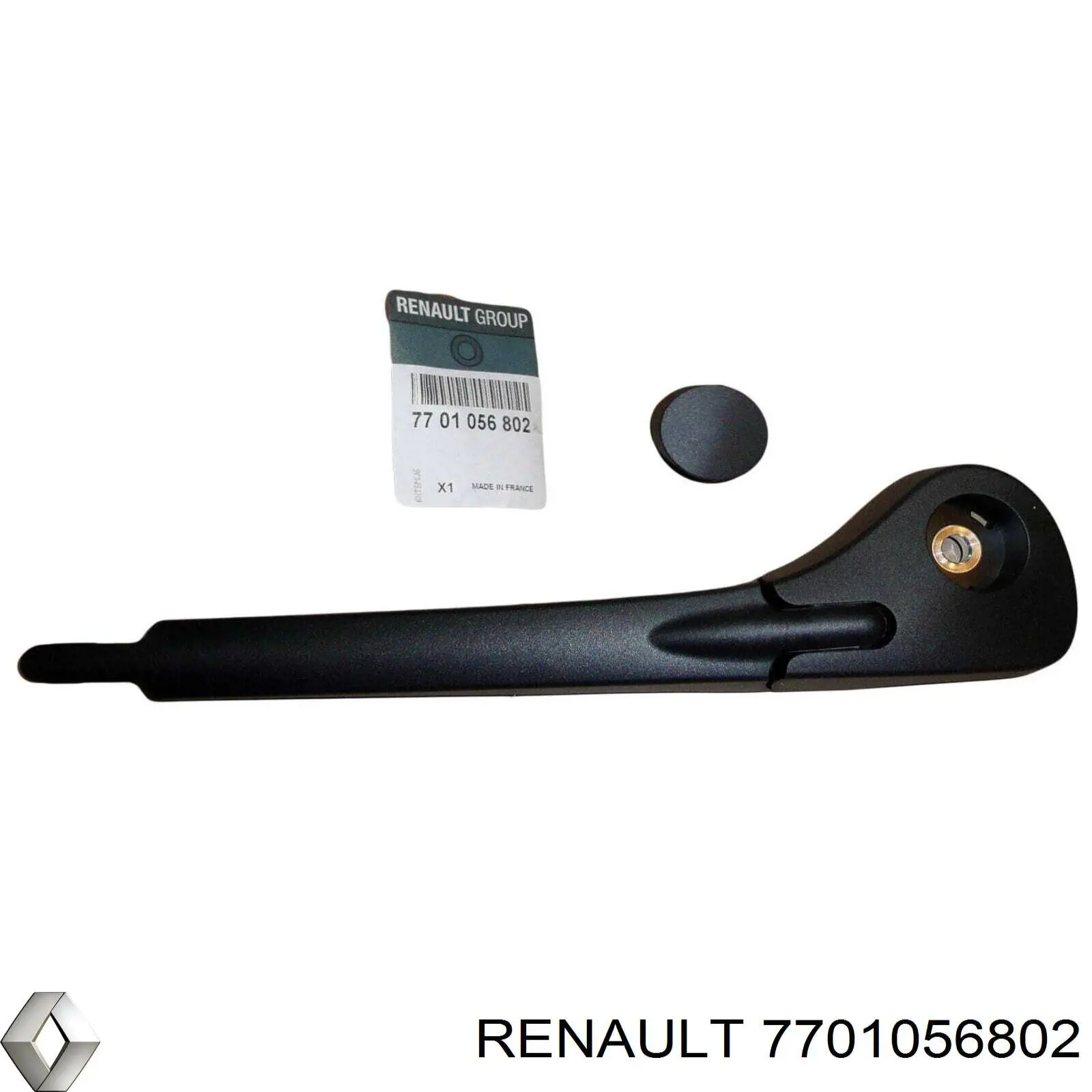 Compre 7701056802 Renault (RVI) Braço de limpa-pára-brisas de vidro traseiro