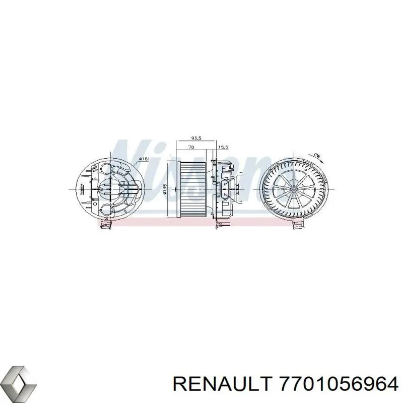 Motor de ventilador de forno (de aquecedor de salão) Renault (RVI) 7701056964 preço, a partir de 73,23 USD