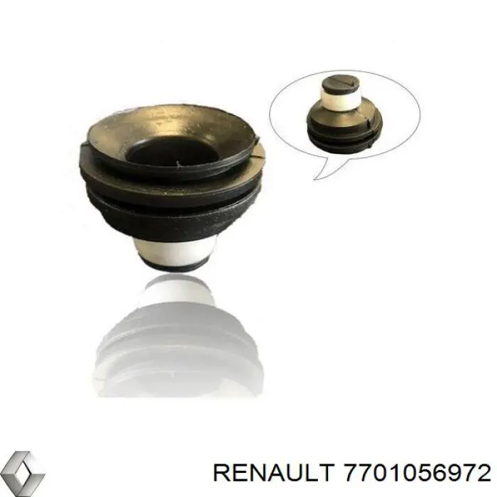 7701056972 Renault (RVI) Coxim de tampa decorativa de motor