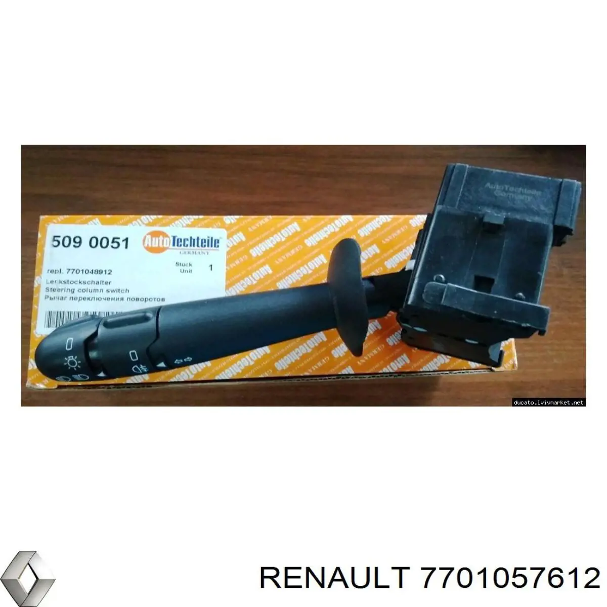 7701057612 Renault (RVI) Comutador esquerdo instalado na coluna da direção