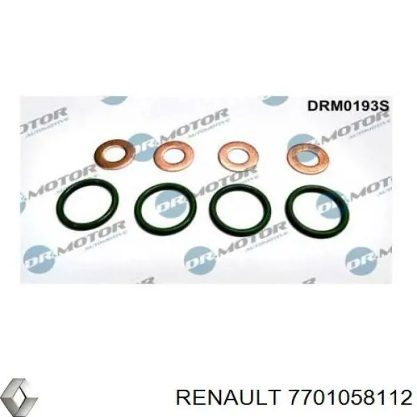 7701058112 Renault (RVI) Kit de reparação do injetor