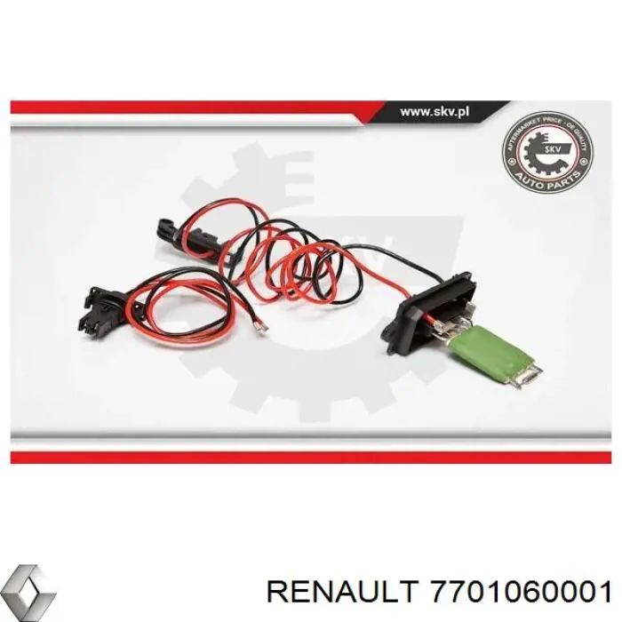 7701060001 Renault (RVI) Resistor (resistência) de ventilador de forno (de aquecedor de salão)