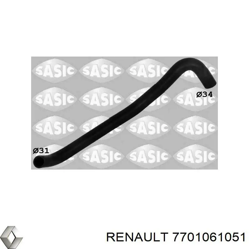 Compre 7701061051 Renault (RVI) Mangueira (cano derivado) do termostato