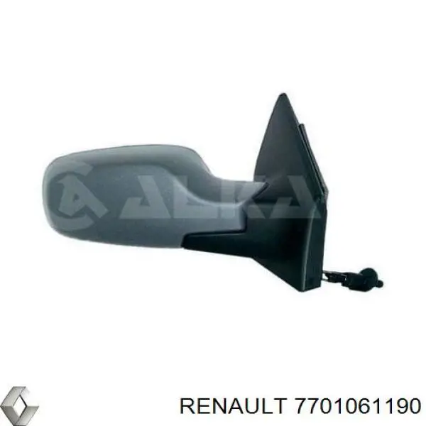 Compre 7701061190 Renault (RVI) Espelho de retrovisão esquerdo