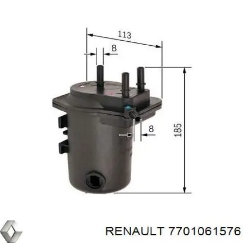 Compre 7701061576 Renault (RVI) Filtro de combustível