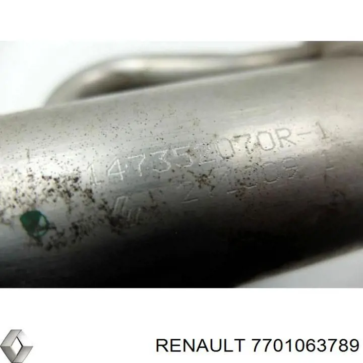 Radiador do sistema EGR de recirculação dos gases de escape 7701063789 Renault (RVI)