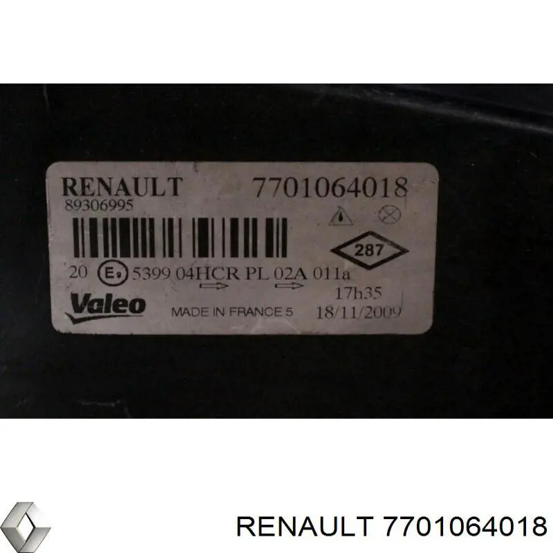 Compre 7701064018 Renault (RVI) Luz esquerda