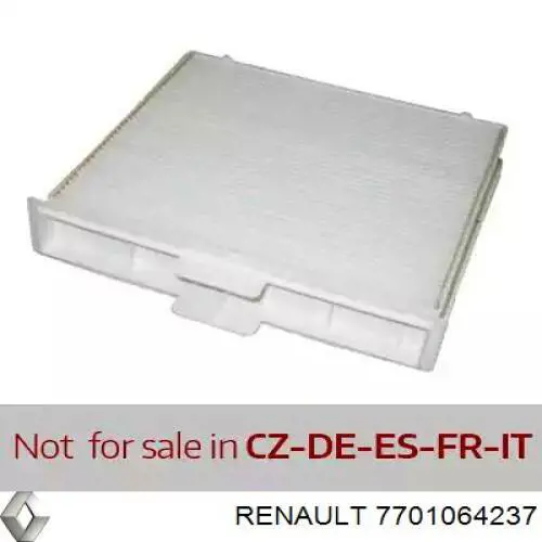 7701064237 Renault (RVI) Filtro de salão