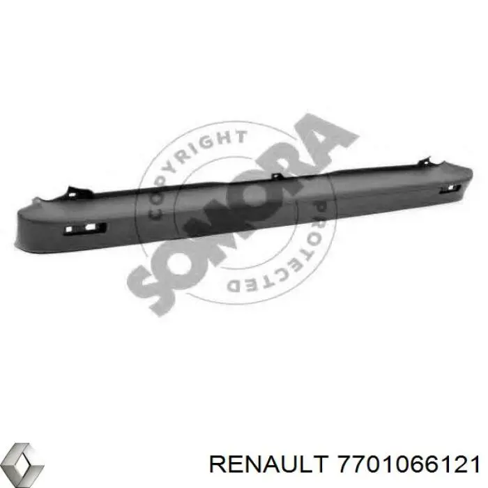7701066121 Renault (RVI) Pára-choque traseiro, parte central
