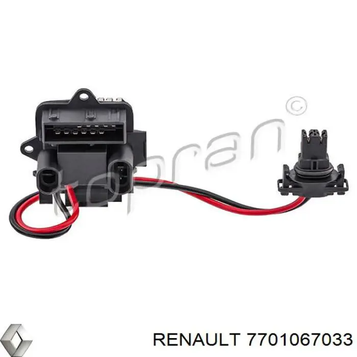 Resistor (resistência) de ventilador de forno (de aquecedor de salão) Renault (RVI) 7701067033 preço, a partir de 39,45 USD