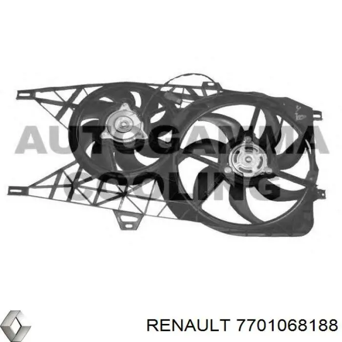 7701068188 Renault (RVI) Difusor do radiador de esfriamento