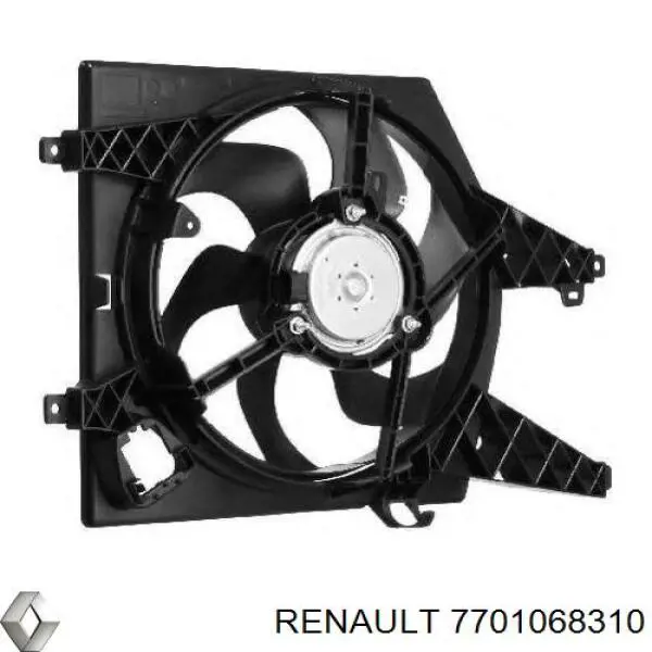 Ventilador elétrico de esfriamento montado (motor + roda de aletas) Renault (RVI) 7701068310 preço, a partir de 69,35 USD