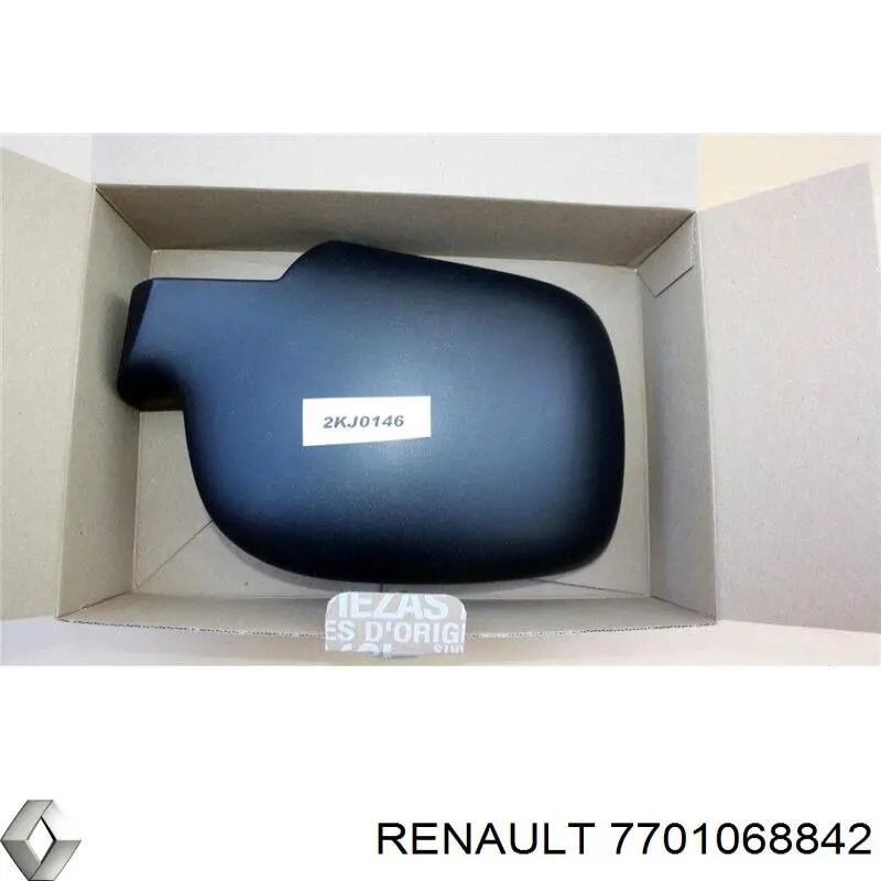 7701068842 Renault (RVI) Placa sobreposta (tampa) do espelho de retrovisão direito