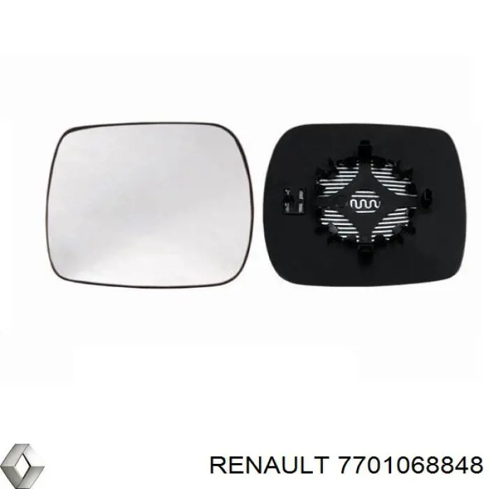 Elemento espelhado do espelho de retrovisão Renault (RVI) 7701068848 preço, a partir de 11,55 USD