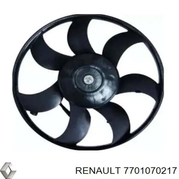 7701070217 Renault (RVI) Ventilador elétrico de esfriamento montado (motor + roda de aletas)