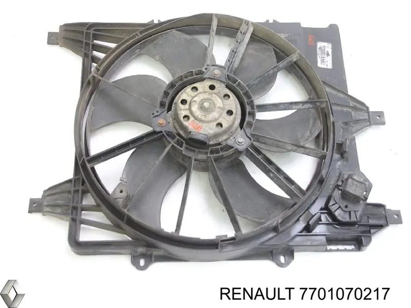 Compre 7701070217 Renault (RVI) Ventilador elétrico de esfriamento montado (motor + roda de aletas)