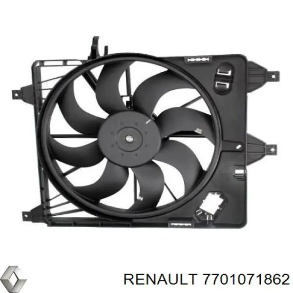 Ventilador elétrico de esfriamento montado (motor + roda de aletas) Renault (RVI) 7701071862 preço, a partir de 74,91 USD