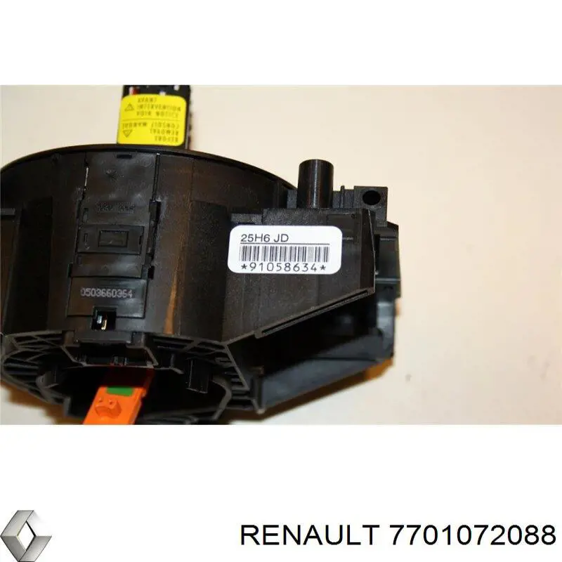 7701072088 Renault (RVI) Anel AIRBAG de contato, cabo plano do volante