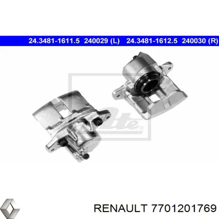 7701201769 Renault (RVI) Suporte do freio dianteiro esquerdo
