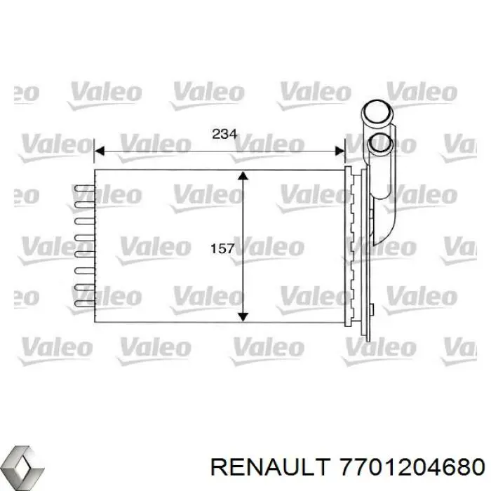 7701204680 Renault (RVI) Radiador de forno (de aquecedor)