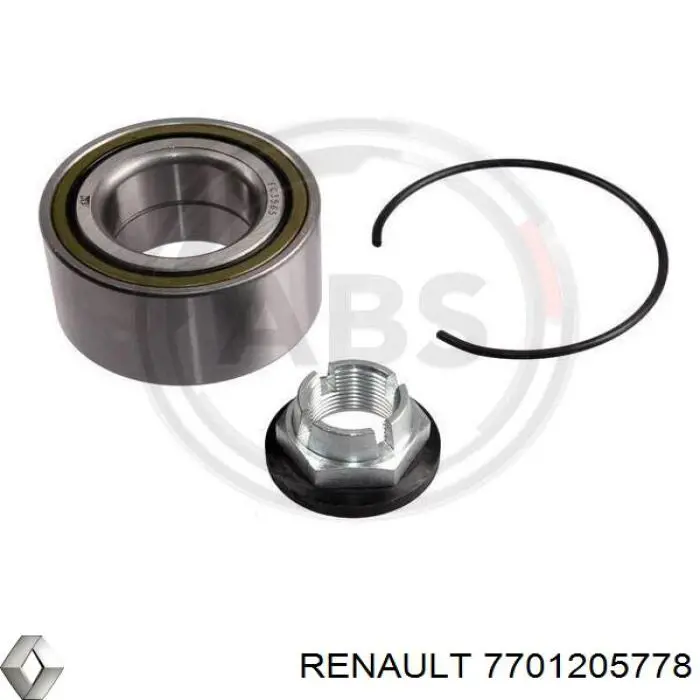 Rolamento de cubo dianteiro Renault (RVI) 7701205778 preço, a partir de 34,13 USD