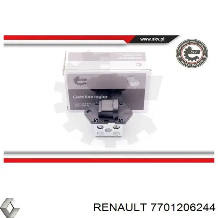 Resistor de motorzinho de ventilador de aparelho de ar condicionado Renault (RVI) 7701206244 preço, a partir de 15,62 USD
