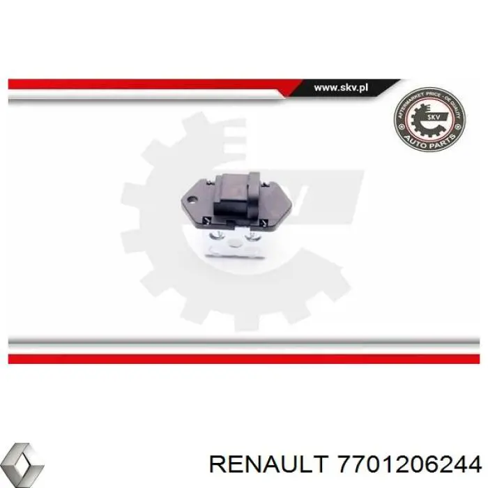 Compre 7701206244 Renault (RVI) Resistor de motorzinho de ventilador de aparelho de ar condicionado