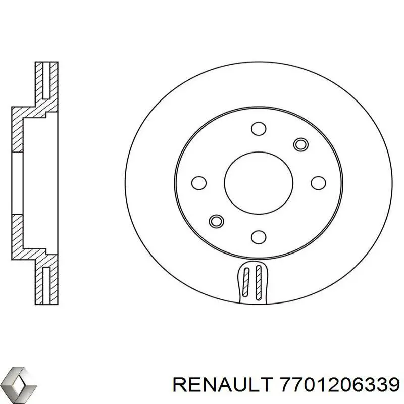 Disco do freio dianteiro Renault (RVI) 7701206339 preço, a partir de 34,25 USD