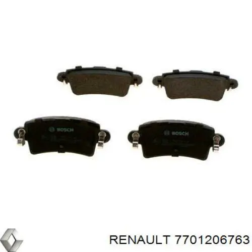 Compre 7701206763 Renault (RVI) Sapatas do freio traseiras de disco