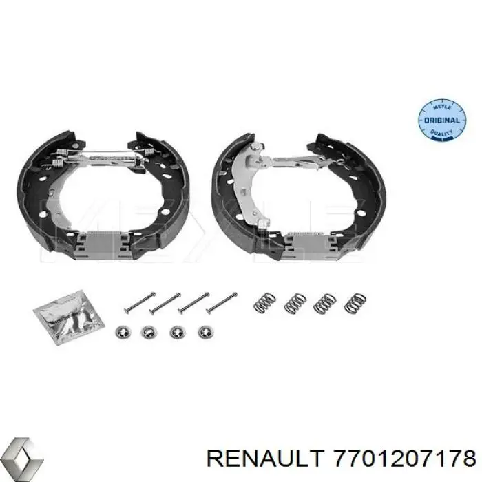 Compre 7701207178 Renault (RVI) Sapatas do freio traseiras de tambor