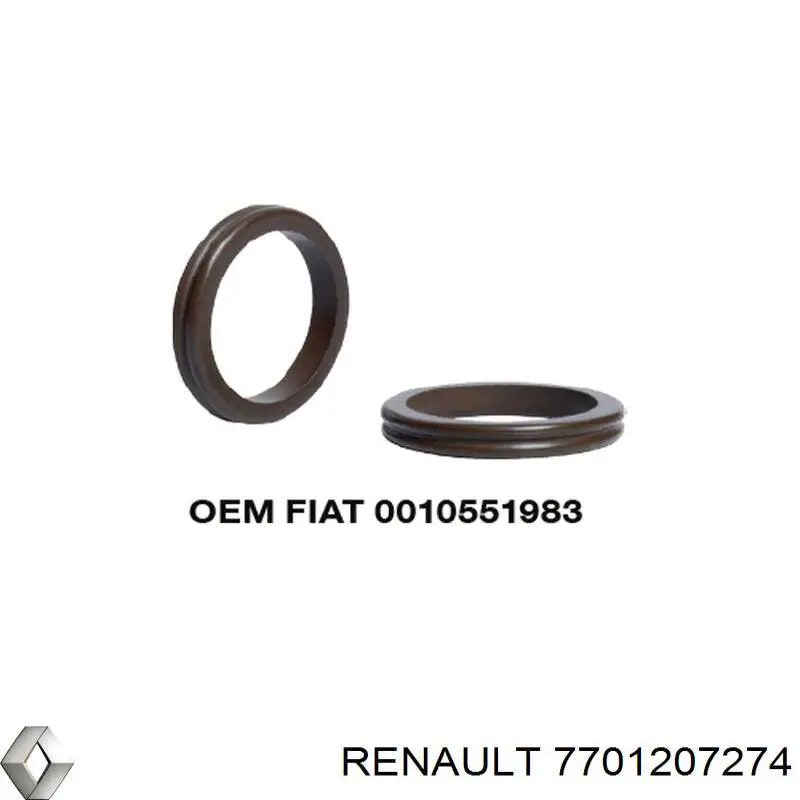 7701207274 Renault (RVI) Vedante anular de tubo de aparelho de ar condicionado