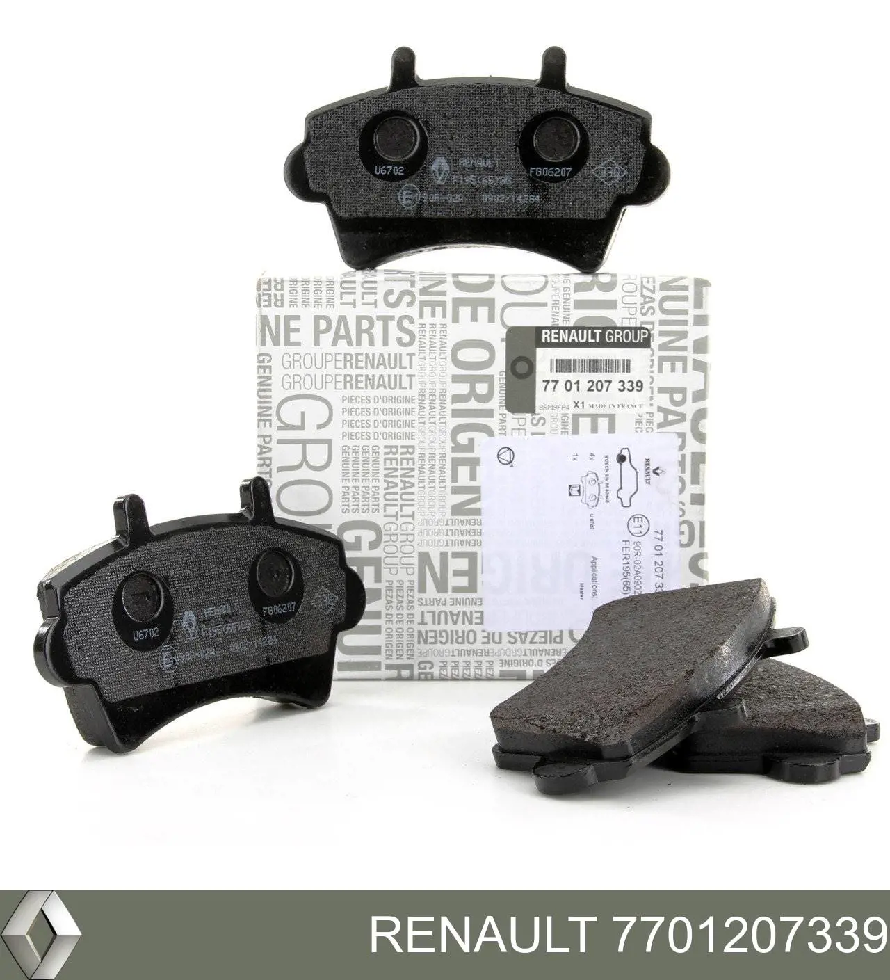 7701207339 Renault (RVI) Sapatas do freio dianteiras de disco