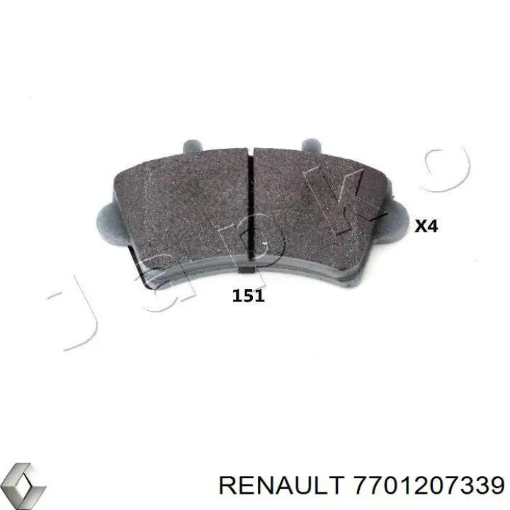 Compre 7701207339 Renault (RVI) Sapatas do freio dianteiras de disco