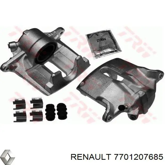 7701207685 Renault (RVI) Suporte do freio dianteiro esquerdo