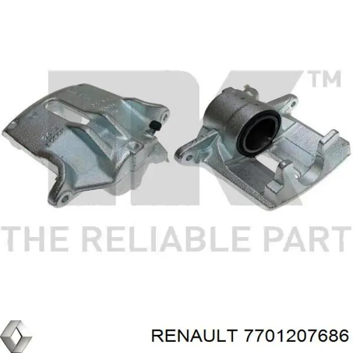 Compre 7701207686 Renault (RVI) Suporte do freio dianteiro direito