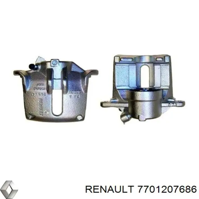 7701207686 Renault (RVI) Suporte do freio dianteiro direito